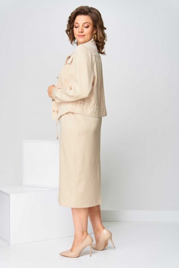 Костюм юбочный 1481 бежевый